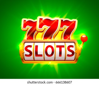 Casino slots jackpot 777 signboard. Vector illustration