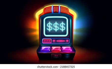 Casino slots machine winner, fortune of luck, 777 win banner. Vector illustration