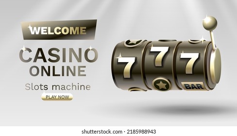 Casino slots winner, fortune of luck, 777 win banner. Vector illustration