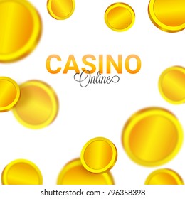 Casino social media banner design decorated with golden glittering playing card symbols.