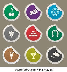 Casino sticker icons for web