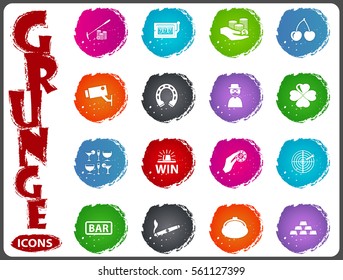 Casino symbol icons for user interface design
