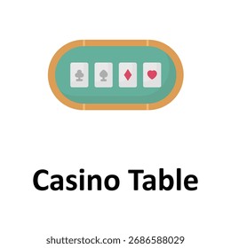 Icono de Vector de mesa de casino que puede modificarse o editarse fácilmente

