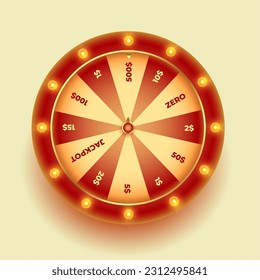 casino themed fortune wheel background for gamblers vector