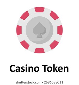 Icono de Vector de tokens de casino que puede modificarse o editarse fácilmente
