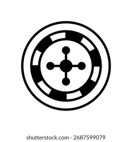 Icono de Vector de tokens de casino que puede modificarse o editarse fácilmente
