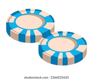 casino tokens illustration isolated design