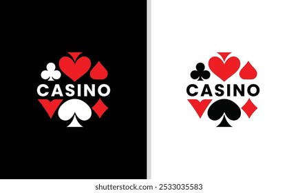 Casino unique logo concept, casino design symbol concept icon winner play win club success template sample idea