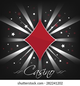 Casino vector background or poster with card symbol/design for your presentation and other uses