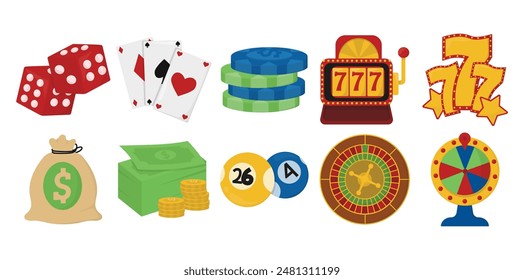 Casino Vector Element Collection Set