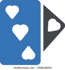 casino vector glyph color icon