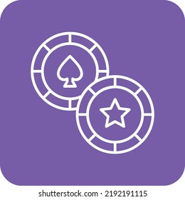 Icono del vector del casino. Se puede usar para imprimir, móviles y aplicaciones web.