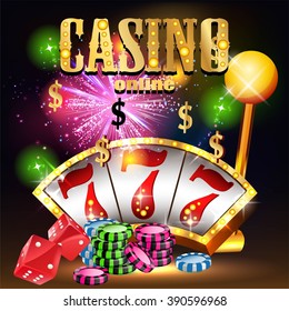 Casino vector illustration design with poker, slots and roulette.