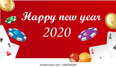 Casino vector illustration for the new year