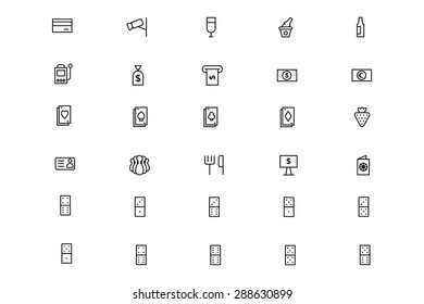 Casino Vector Line Icons 3