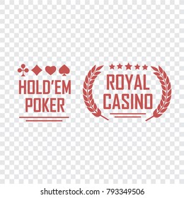 Casino vector sign set. Slot machine symbols vector