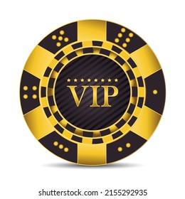 Casino VIP chip. Vetor illustration