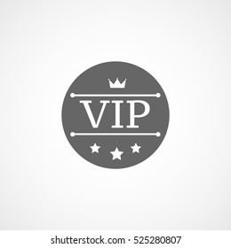 Casino Vip Emblem Flat Icon In White Background