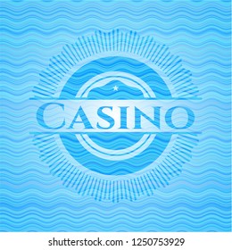 Casino water wave style emblem.