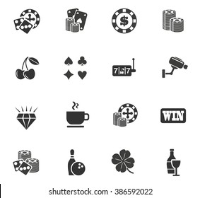 casino web icons for user interface design