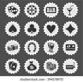 casino web icons for user interface design