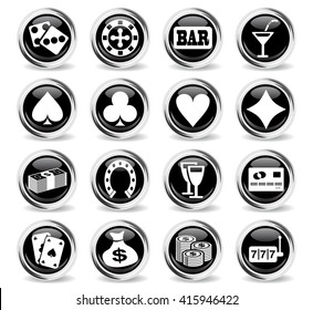casino web icons for user interface design