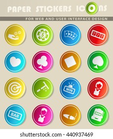 casino web icons for user interface design