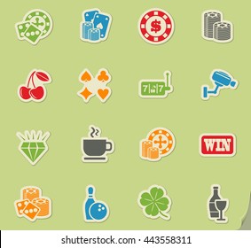 casino web icons for user interface design