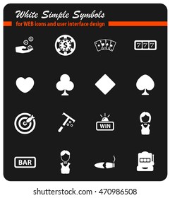 casino web icons for user interface design
