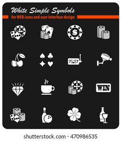 casino web icons for user interface design