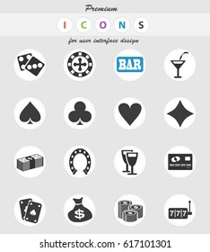 casino web icons for user interface design