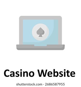 Casino Website Vector icon which can easily modify or edit
