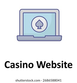 Icono del Vector del Sitio web del casino que puede modificar o editar fácilmente
