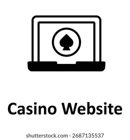 Casino Website Vector icon which can easily modify or edit
