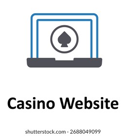 Icono del Vector del Sitio web del casino que puede modificar o editar fácilmente
