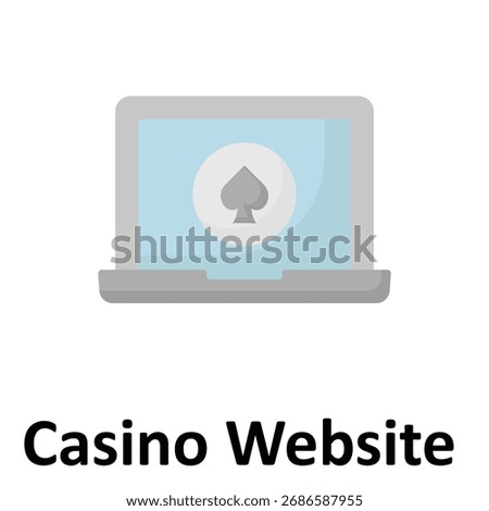 Casino Website Vector icon which can easily modify or edit