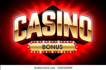 Casino Welcome Bonus banner, first deposit bonus, vector illustration