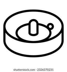 Casino wheel icon outline vector. Draw lottery. Winner reward