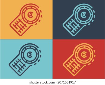 Logotipo de la rueda del casino, icono sencillo y plano del casino, fortuna, juegos de azar
