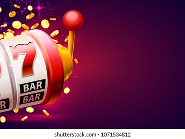 Casino winner banner signboard on background. Vector illustration