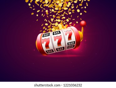 Casino winner banner signboard on background. Vector illustration