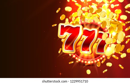 Casino winner banner signboard on background. Vector illustration