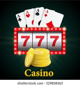 Casino winning vector background