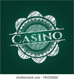 Casino written with chalkboard texture