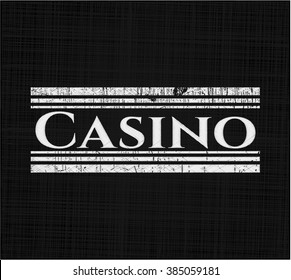 Casino written on a blackboard