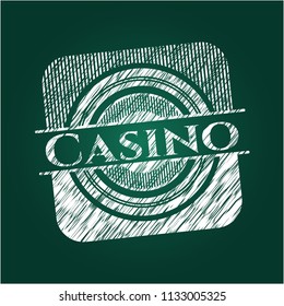 Casino written on a chalkboard