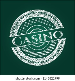 Casino written on a chalkboard