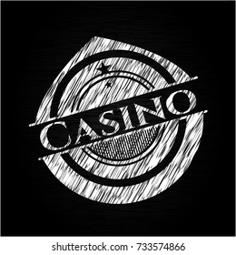 Casino written on a chalkboard