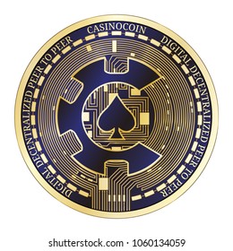 CasinoCoin (CSC) cryptocurrency coin. 