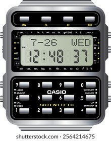 Casio Calc Scientific Watch Old Lcd